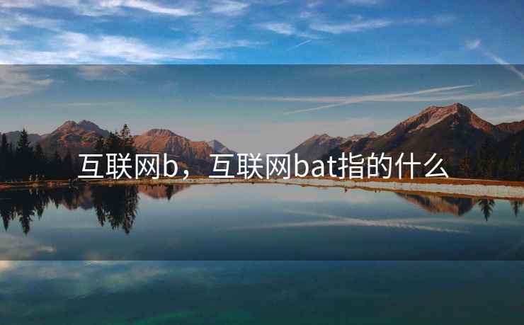 互联网b，互联网bat指的什么