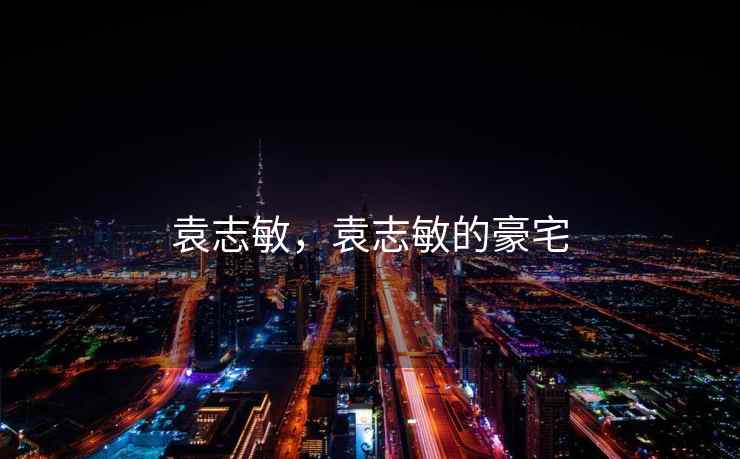 袁志敏，袁志敏的豪宅