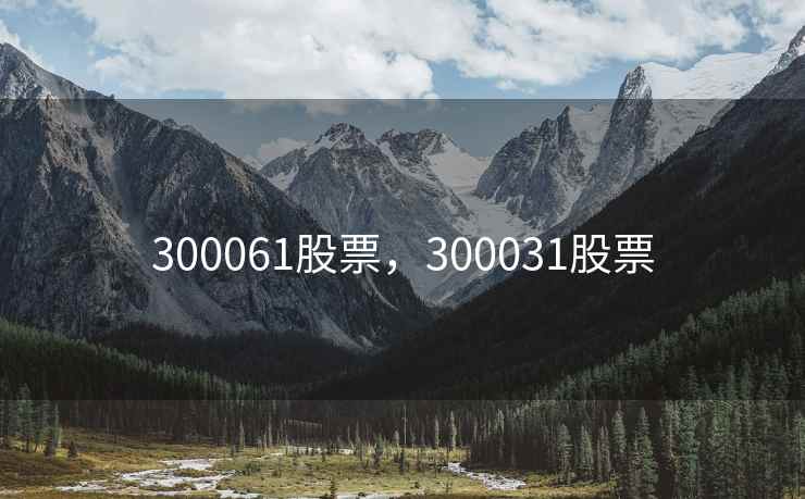 300061股票，300031股票